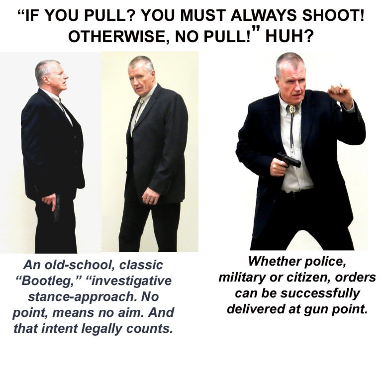 Poses show different concealed gun draws
