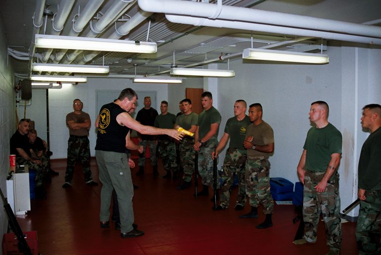 Hock with US Marines in Quantico, Virginia.