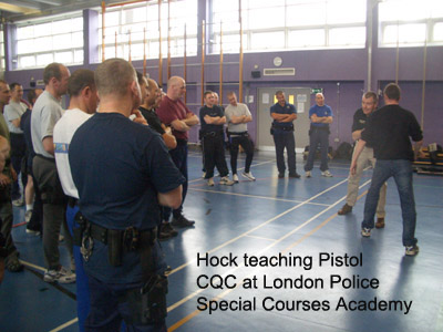 Hock teaching pistol combatives