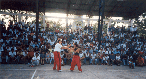 Hock Hochheim teaching Arnis in the Negros Islands. 1994