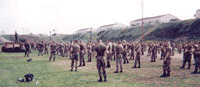 Hock training U.S. Marines at Camp Pendleton.