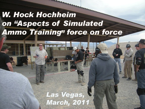 Hock teaching on simulated ammo training, SIMs training.