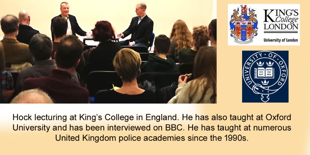 Hock lecturing at King's college in England.