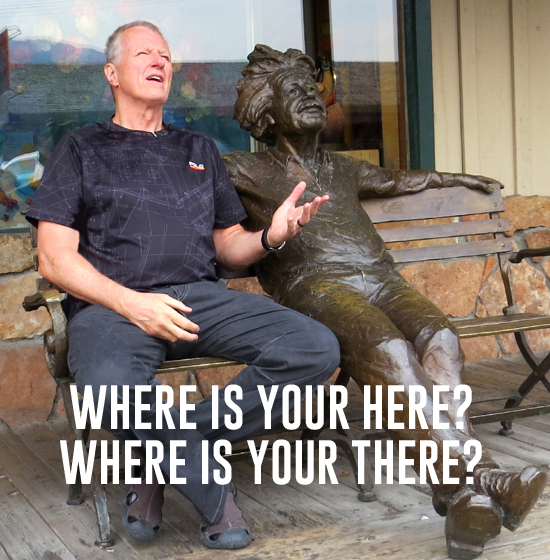 Einstein and Hock discuss where is your here, where is your there. How do you get there?